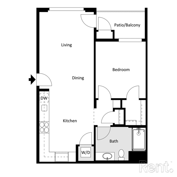 Thumbnail 3 of 8 Plan A2 at Westbury Apartments, Rancho Cucamonga, CA, 91739