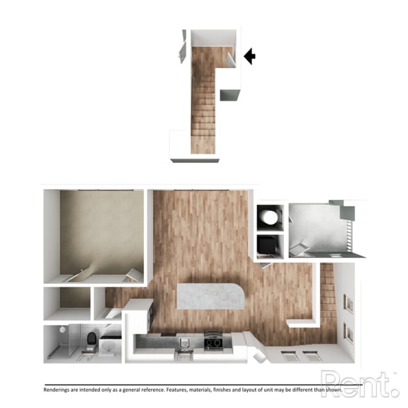 Thumbnail 2 of 8 Plan A3 no furniture at Westbury Apartments, California