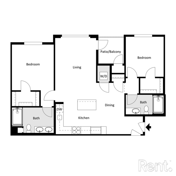 Thumbnail 3 of 8 Plan B1 at Westbury Apartments, Rancho Cucamonga, CA
