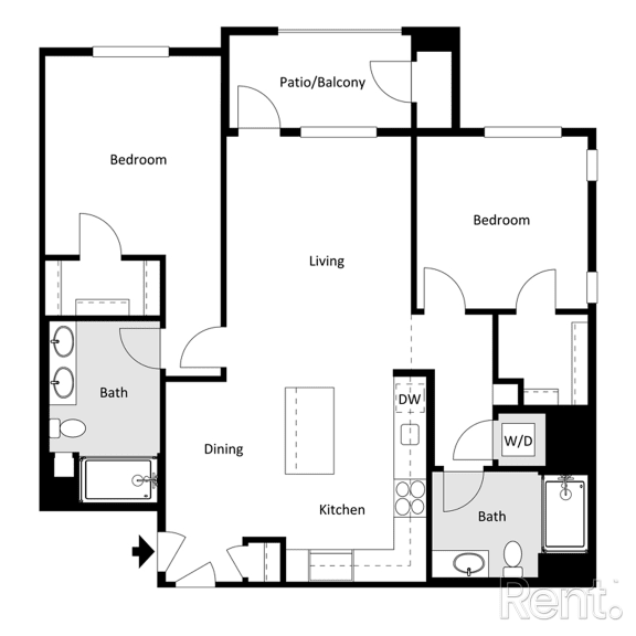 Thumbnail 3 of 8 Plan B2 at Westbury Apartments, Rancho Cucamonga, 91739