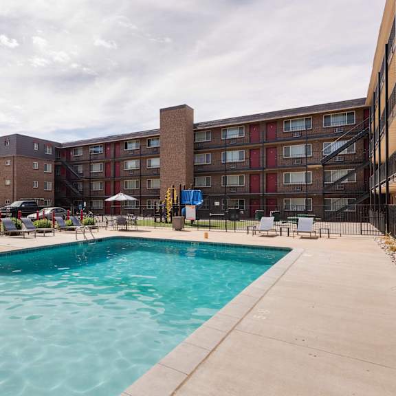 the swimming pool at our hotel