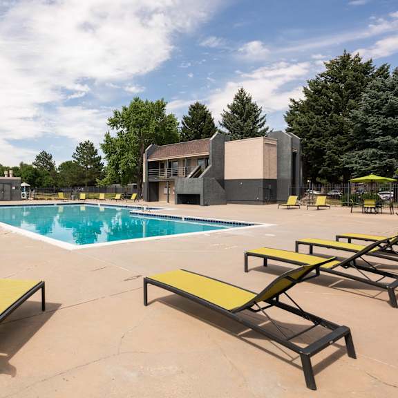 the swimming pool at our apartments