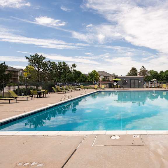 the swimming pool at our apartments