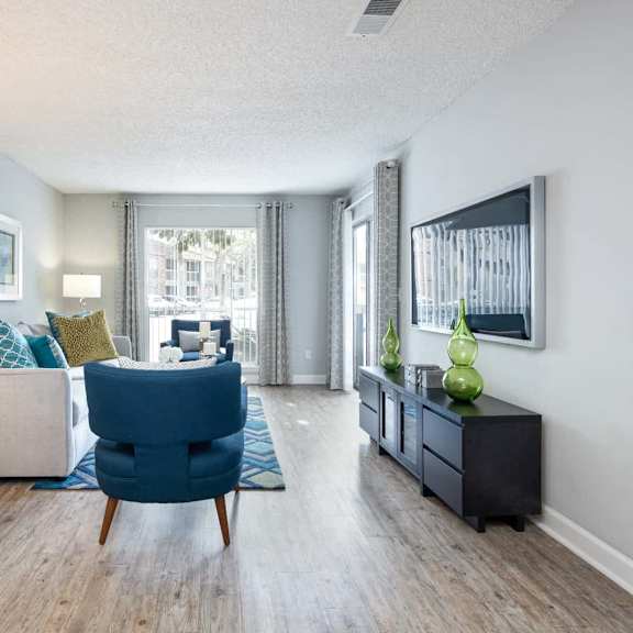 tampa pet friendly apartments at arbour ponds aspen living room view 2x2 950 sq ft
