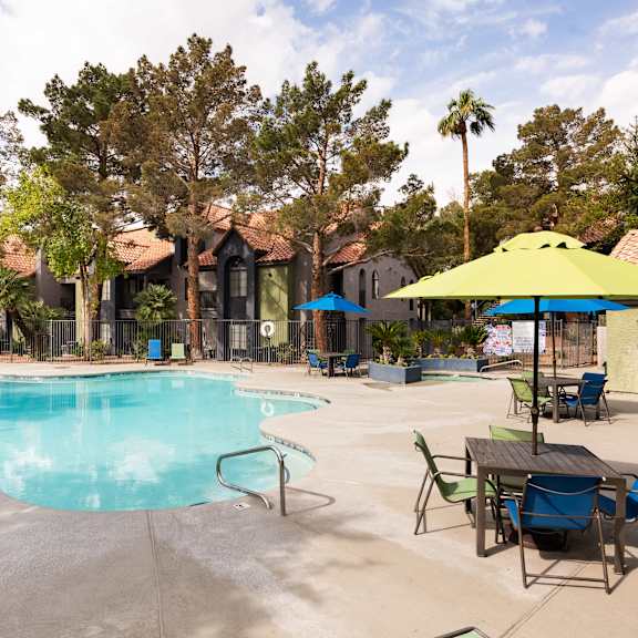 our resort style swimming pool is clean and ready for guests to enjoy