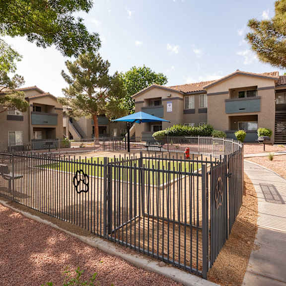 our apartments have a fenced in yard with a basketball court