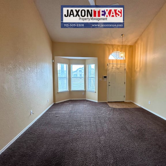 carpeted living room