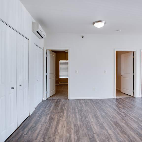 vacant living area at urban crossing apartments, fargo