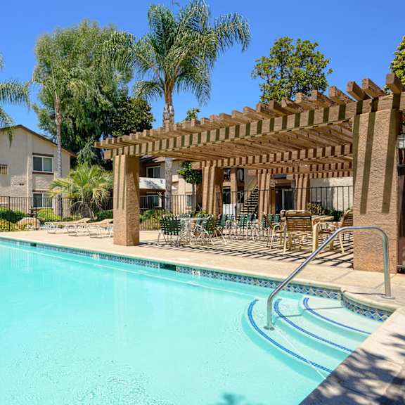 our apartments offer a swimming pool at oak terrace senior apts, hemet