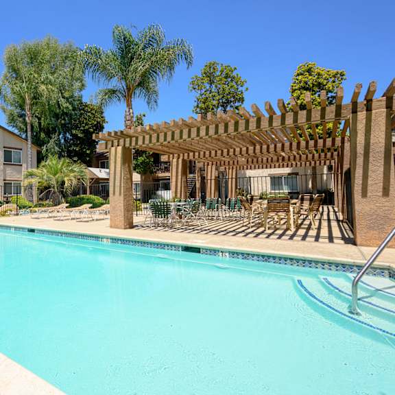 our apartments offer a swimming pool at oak terrace senior apts, hemet, ca