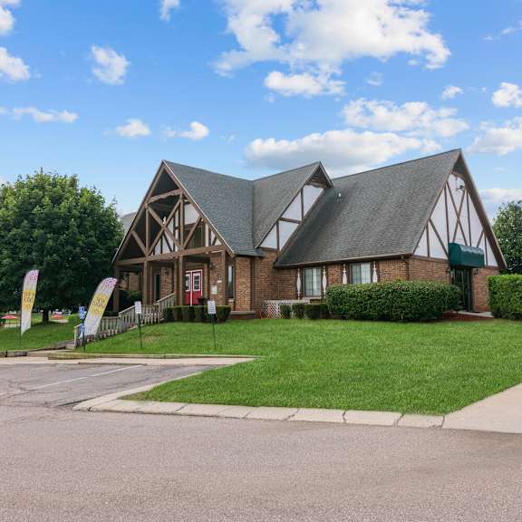 exterior porch at residences at grand blanc apartments - grand blanc, mi, michigan, 48507