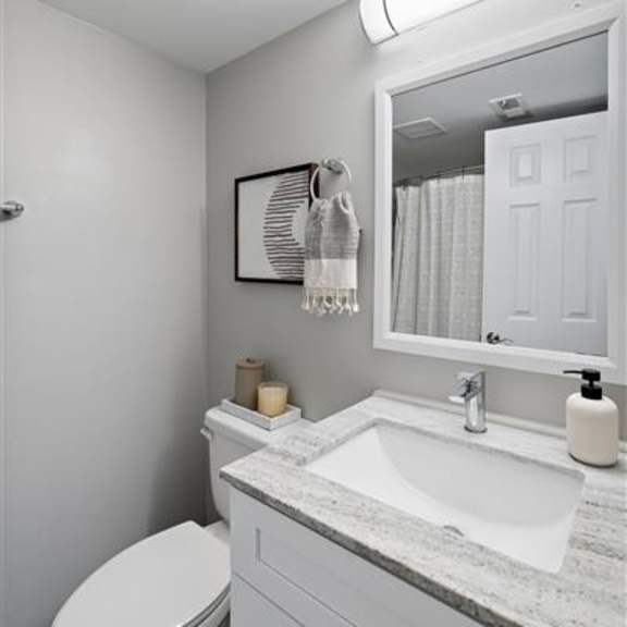 vanity lights at residences at grand blanc apartments - grand blanc, mi, michigan