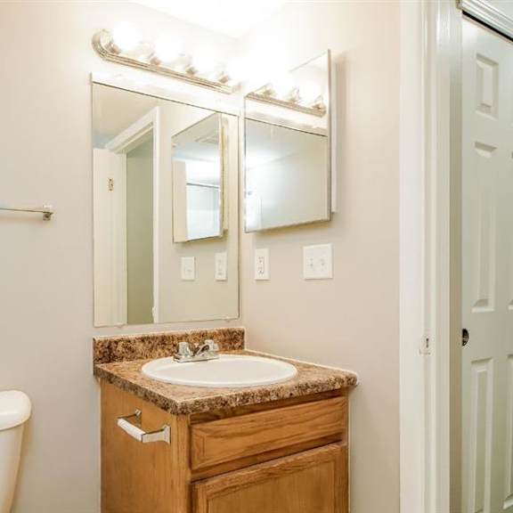 bathroom sink at residences at grand blanc apartments - grand blanc, mi, grand blanc twp, michigan