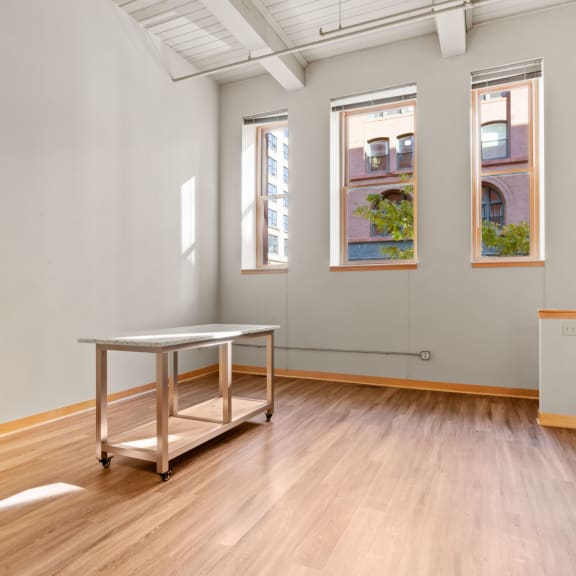Thumbnail 5 of 13 Living area. Lowertown Lofts  in St. Paul, MN 3 Bedroom 2.5 Bath Plus Den Apartment  at Lowertown Lofts, Minnesota