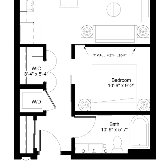 Thumbnail 1 of 2 1 Bedroom Bigtooth Floor Plan at Central Park West, St. Louis Park, MN