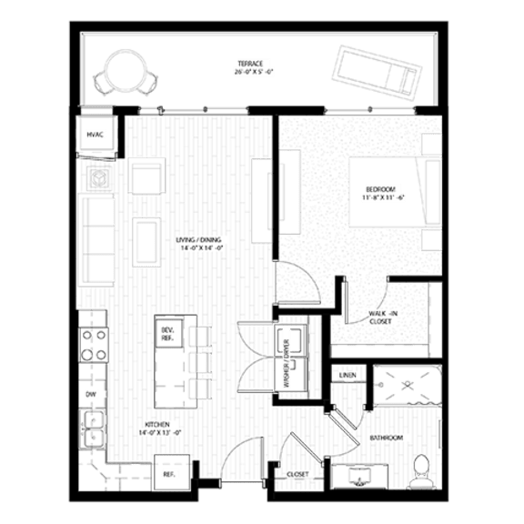 Thumbnail 2 of 3 1 bed 1 bath B at Nuvelo at Parkside, Minnesota