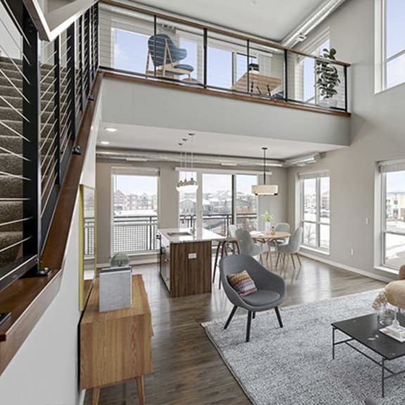 Thumbnail 6 of 15 Living room with sofa at The Mera, St Louis Park, 55426