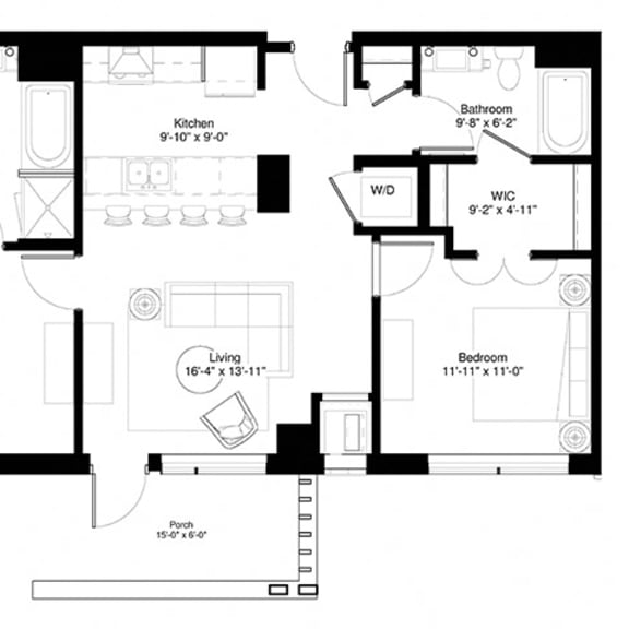 Thumbnail 4 of 4 2 Bedroom White Pine Floor Plan at Central Park West, St. Louis Park, 55416