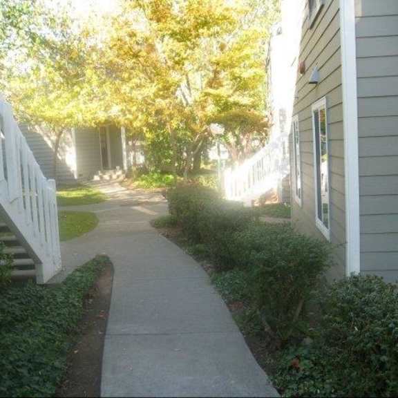 outdoor walkways and unit entry