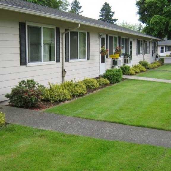 landscaping and front entry