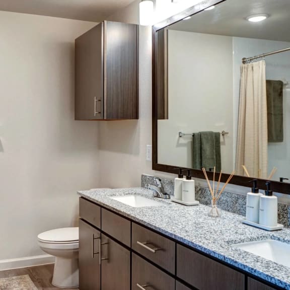 Thumbnail 13 of 15 Granite Counters and Framed Mirrors in North Austin