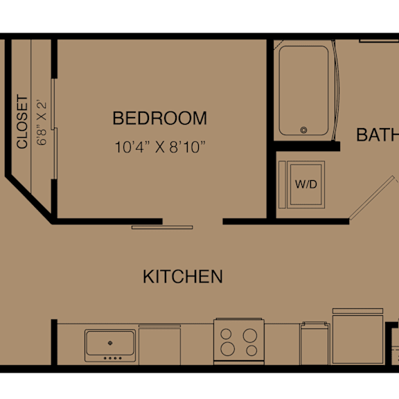 Thumbnail 1 of 5 E1 Lampasas Floor Plan in South Austin at Three Hills Apartments
