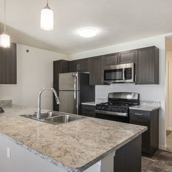 Thumbnail 5 of 10 Two bedroom kitchen layout at Andover Pointe Apartment Homes, Nebraska