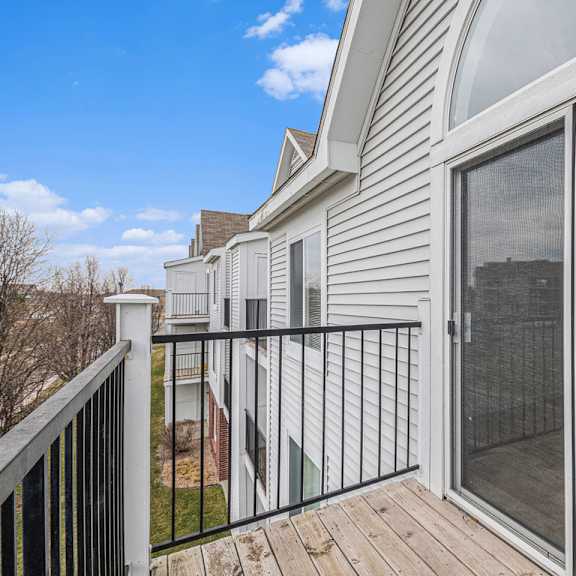 Thumbnail 5 of 14 A private balcony with a view at Black Sand Apartment Homes, Lincoln, Nebraska