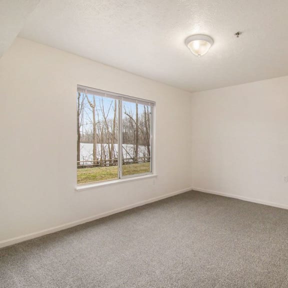 Thumbnail 13 of 16 large bedroom with a window and carpet at Canal 2 Apartments in Lansing, MI