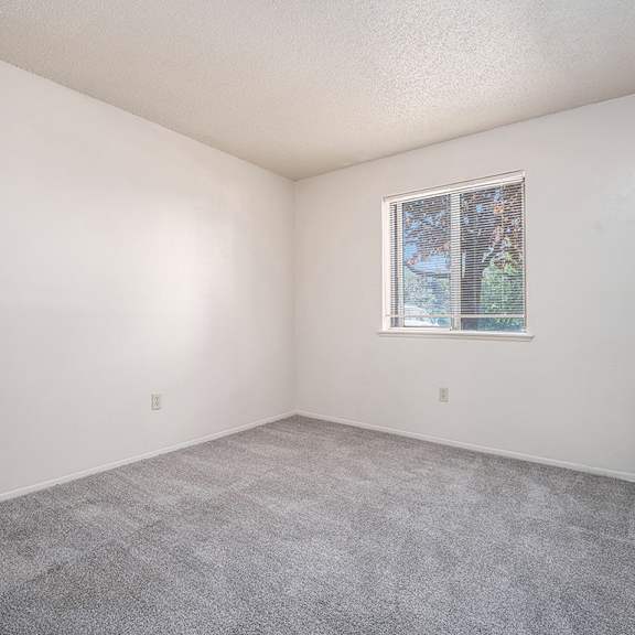 Thumbnail 14 of 14 A bedroom with a window and carpeted floor at Concord Place Apartments, Kalamazoo, MI, 49009