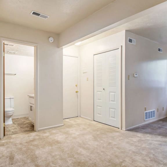 Thumbnail 5 of 12 a bathroom and a closet at Old Farm Apartments, Elkhart, 46517