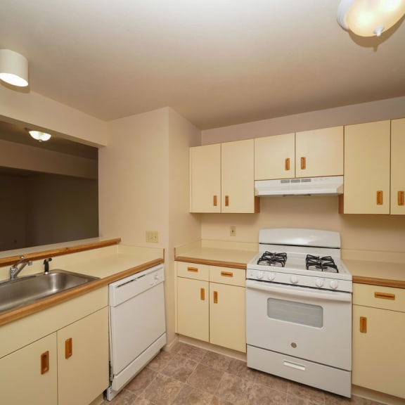 Thumbnail 9 of 17 a kitchen equipped with appliances at Hurwich Farms Apartments, South Bend