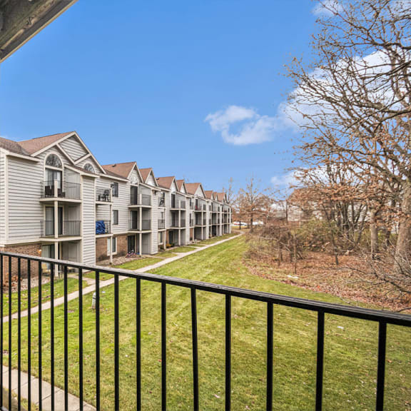 Thumbnail 5 of 12 Balcony view at Indian Lakes Apartments, Mishawaka, Indiana