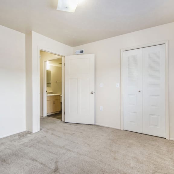 Thumbnail 9 of 13 Bedroom with a door to a walk-in closet at Indian Lakes Apartments, Mishawaka
