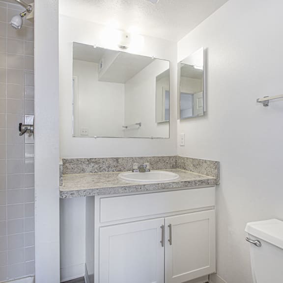 Thumbnail 17 of 17 2nd bathroom with a walk in shower at North Pointe Apartments in Elkhart, IN