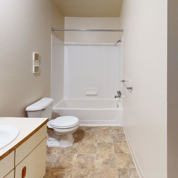 Thumbnail 8 of 10 bathroom with shower/bathtub at Seville Apartments, Kalamazoo, 49009