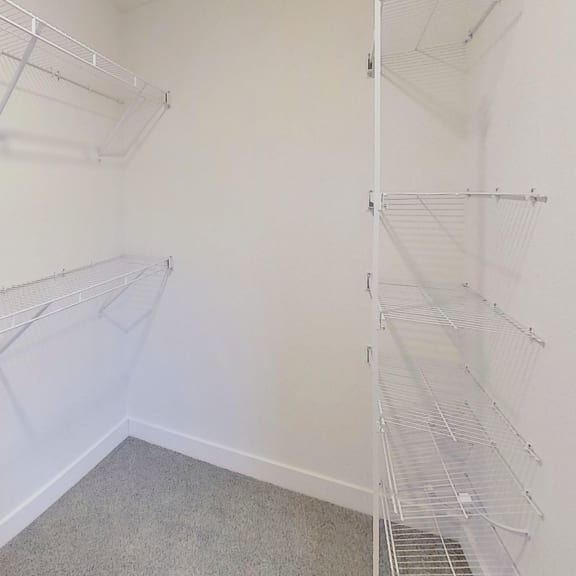 Thumbnail 17 of 22 walk in closet with wardrobe organizers at Signature Pointe Apartment Homes in Athens, AL