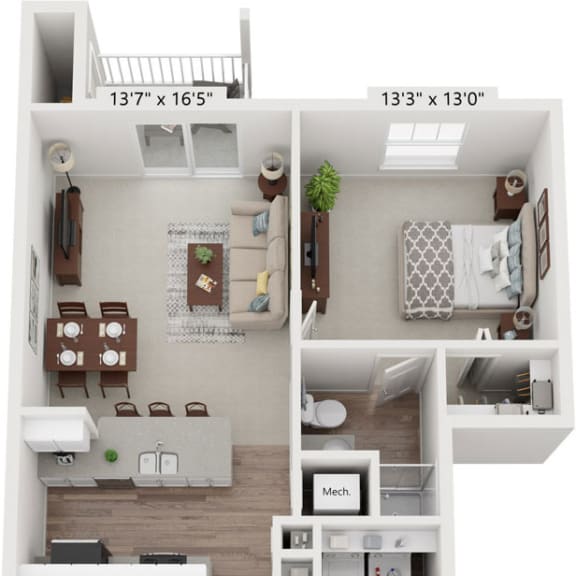 Thumbnail 1 of 22 2 Bedroom Floor Plan at Signature Pointe Apartment Homes, Athens, AL