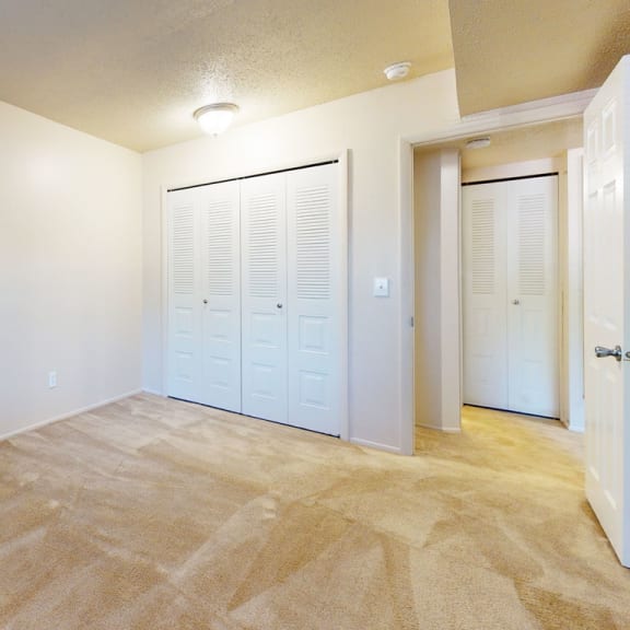 Thumbnail 9 of 9 a bedroom with a closet and a door to a closet at Swiss Valley Apartments, Michigan, 49509