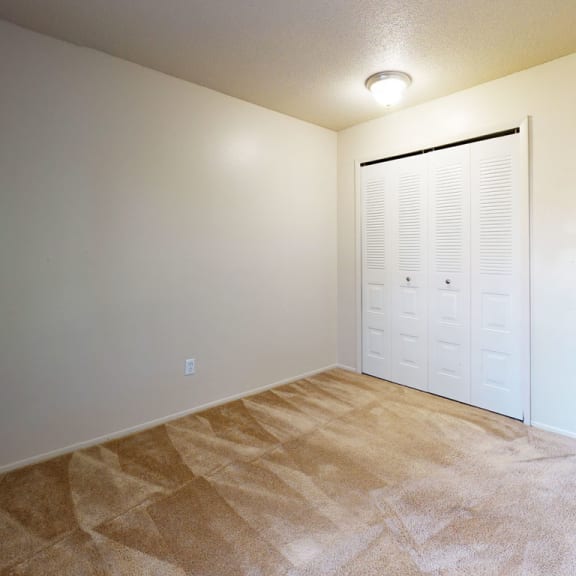 Thumbnail 9 of 10 an empty bedroom with a closet and a doorat Swiss Valley Apartments in Wyoming, MI