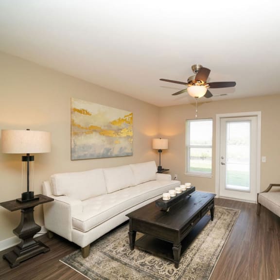 Thumbnail 5 of 17 furnished living room with hard surface flooring at Trade Winds Apartment Homes, Elkhorn, 68022