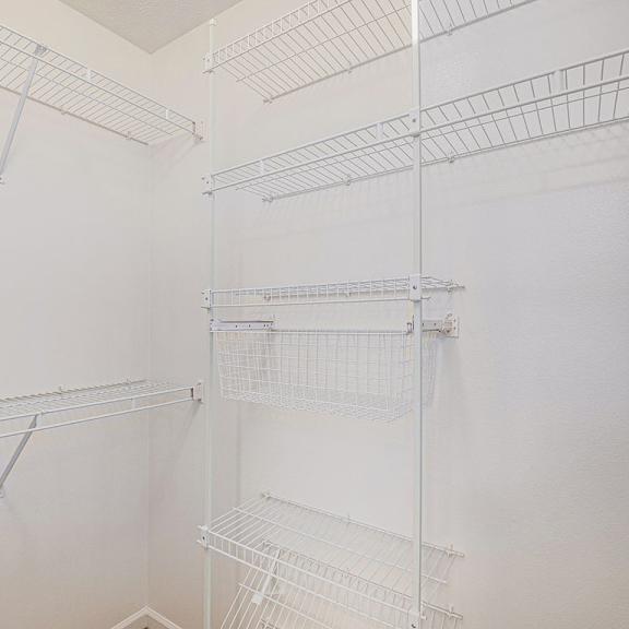 Thumbnail 18 of 19 A walk-in closet with built-in organizers at Trillium Pointe Apartment Homes, Michigan, 49201