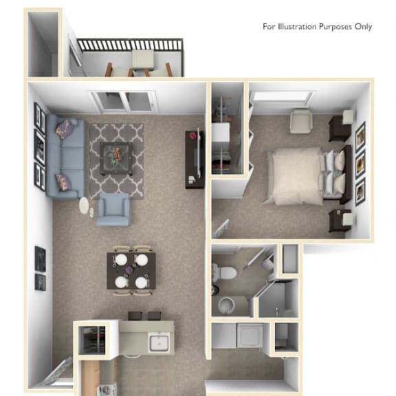 Thumbnail 1 of 17 Two Bedroom, Two Bath Floorplan at North Pointe Apartments, Elkhart, 46514