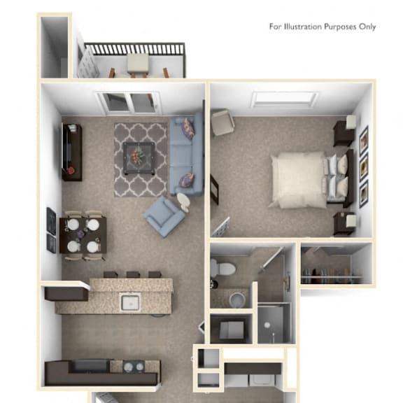 Thumbnail 1 of 10 Two Bedroom Two Bath Floor Plan at The Reserve at Destination Pointe, Iowa, 50111