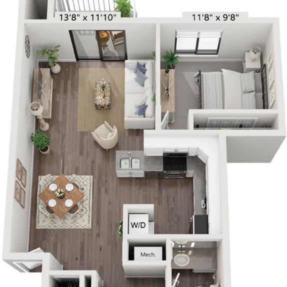 Thumbnail 1 of 10 Two Bedroom One Bath Renovated Apartment at The Crossings Apartments in Grand Rapids, MI