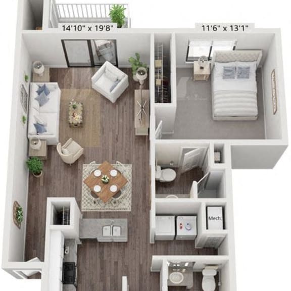 Thumbnail 1 of 24 Two Bedroom Apartment with two bathrooms. at Byron Lakes Apartments, Michigan