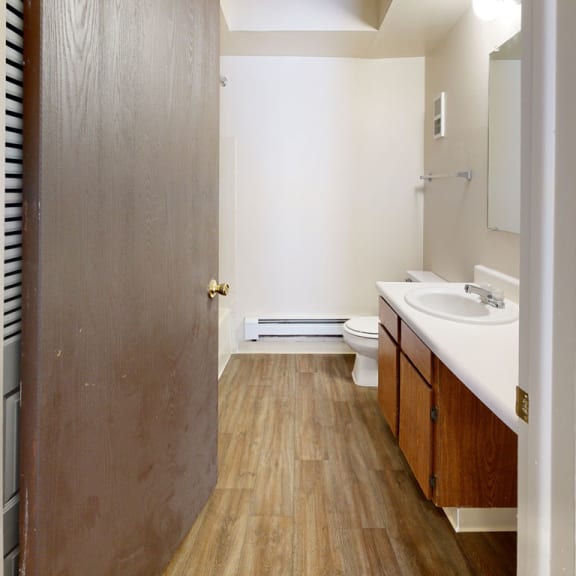 Thumbnail 6 of 8 2BC-Bath1plan at Wood Creek Apartments, Kenosha, WI, 53144