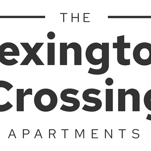 the lexington crossing apartments logo is displayed on a white background.