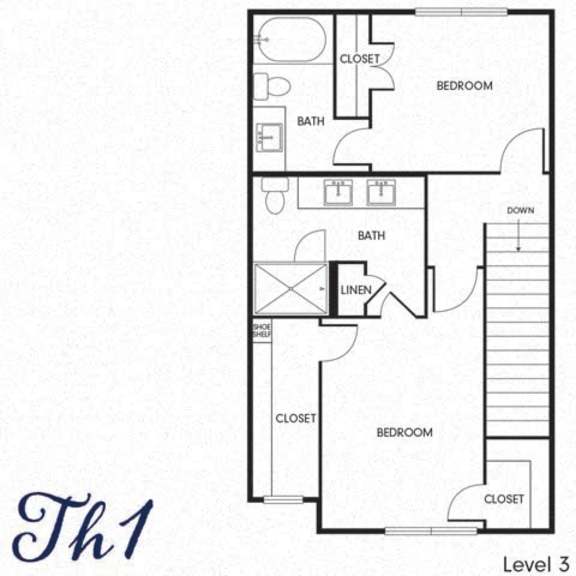 Thumbnail 4 of 4 the schematic diagram of a floor plan of a house