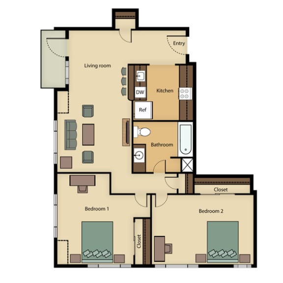 Thumbnail 1 of 2 floor plan 1